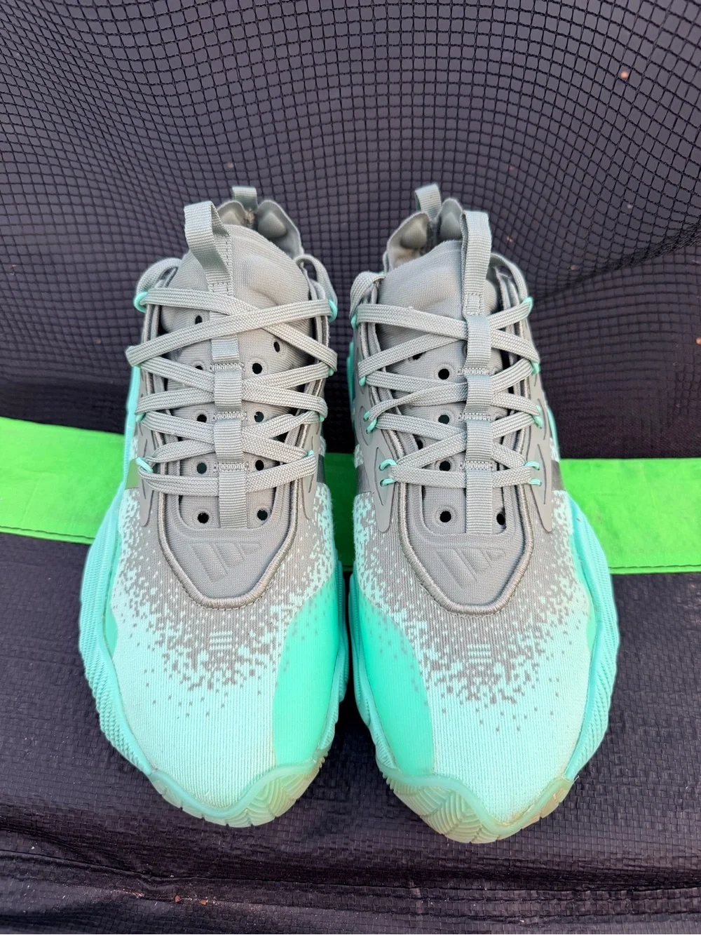 Adidas Trae Young 3 Jade Pulse Mint Silver Metallic Men Basketball Shoes Sz 6